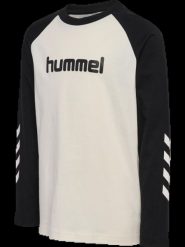 Hummel Długi T-shirt junior z bawełny organicznej z logo. Czarne t-shirty damskie HUMMEL, l, bez wzorów, z bawełny, bez kołnierzyka. Za 124.50 zł.