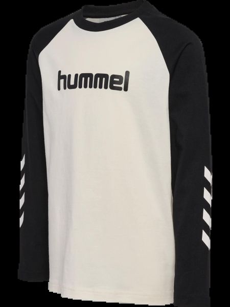 Hummel Długi T-shirt junior z bawełny organicznej z logo. Czarne t-shirty damskie HUMMEL, l, bez wzorów, z bawełny, bez kołnierzyka. Za 124.50 zł.