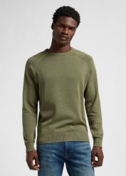 LEE MĘSKI SWETER CLEAN RAGLAN SWEATER MERCANTILE GREEN 112355673 LD46008526. Zielone swetry męskie Lee, l, bez wzorów, bez kołnierzyka. Za 199.99 zł.