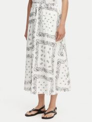 Weekend Max Mara Spódnica midi Caravan 2615101082 Biały Regular Fit. Białe spódniczki damskie Weekend Max Mara, l, bez wzorów, z bawełny, midi. Za 1,419.00 zł.