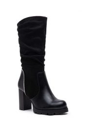 Foreverfolie Kozaki w kolorze czarnym rozmiar: 38. Czarne kozaki damskie Foreverfolie, bez obcasa. Za 209.33 zł.