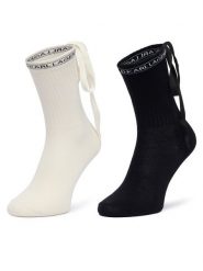 KARL LAGERFELD Skarpety długie B3W47037 Czarny. Czarne skarpetki damskie Karl Lagerfeld, bez wzorów, z bawełny. Za 169.99 zł.