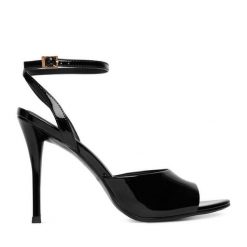 Sandały Eva Minge. Czarne sandały damskie Eva Minge, bez wzorów, bez obcasa, na szpilce. Za 429.99 zł.