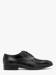 Czarne wizytowe półbuty męskie AMANO. Czarne buty wizytowe męskie Ryłko, ze skóry, bez zapięcia. Za 429.99 zł.