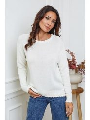 So Cachemire Sweter "Kedis" w kolorze kremowym rozmiar: L. Brązowe swetry klasyczne damskie So Cachemire, l, z kaszmiru, bez kołnierzyka. Za 226.24 zł.