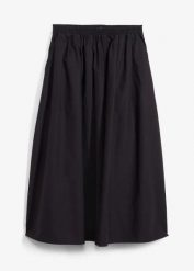 Spódnica midi z czystej bawełny. Czerwone spódniczki damskie bonprix, bez wzorów, z bawełny, z podwyższonym stanem, midi. Za 147.99 zł.