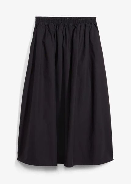 Spódnica midi z czystej bawełny. Czerwone spódniczki damskie bonprix, bez wzorów, z bawełny, z podwyższonym stanem, midi. Za 147.99 zł.