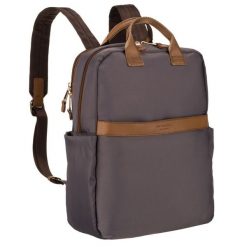 Szary, miejski plecak damski z nylonu - Peterson. Szare plecaki damskie Peterson, bez wzorów, z nylonu. Za 119.99 zł.