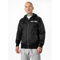 Kurtka przejściowa męska Pitbull z kapturem Athletic Logo. Czarne kurtki męskie PITBULL, l, bez wzorów, z kapturem. Za 219.99 zł.