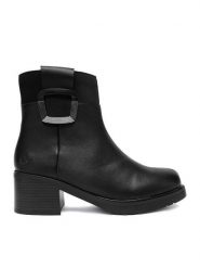 Rieker Botki CEO-Y5253-00 Czarny. Czarne botki damskie Rieker, ze skóry, bez obcasa, na słupku, bez zapięcia. Za 419.99 zł.