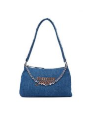 Tommy Jeans Torebka Tjw Cool Denim Shoulder Bag AW0AW18575 Niebieski. Niebieskie torebki klasyczne damskie Tommy Jeans, bez wzorów, z denimu, bez dodatków. Za 489.99 zł.