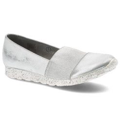 Srebrne Półbuty Maciejka Wygodne Buty Damskie. Szare półbuty damskie Maciejka, bez wzorów, ze skóry, bez obcasa, na obcasie. Za 159.00 zł.