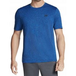 Koszulka na co dzień męska SKECHERS sportowa szybkoschnąca. Niebieskie t-shirty sportowe męskie Skechers, m, bez ramiączek. Za 119.00 zł.