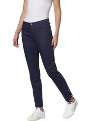 Heine Dżinsy - Slim fit - w kolorze granatowym rozmiar: 36. Niebieskie jeansy damskie Heine. Za 61.02 zł.