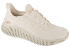 Buty sportowe Sneakersy damskie, Bobs Geo-New Aesthetics. Białe buty sportowe na co dzień damskie Skechers, bez wzorów, z materiału, trekkingowe. Za 249.99 zł.