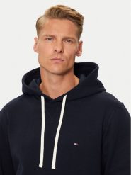 Tommy Hilfiger Bluza Essential MW0MW37230 Granatowy Regular Fit. Niebieskie bluzy bez kaptura męskie Tommy Hilfiger, m, z syntetyku. Za 279.99 zł.