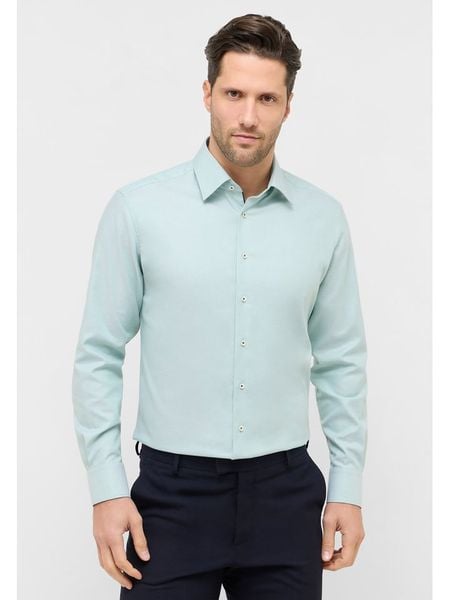 Eterna Koszula - Modern fit - w kolorze turkusowym rozmiar: 38. Niebieskie koszule męskie Eterna, bez wzorów, z bawełny, bez kołnierzyka, bez ramiączek. Za 118.56 zł.