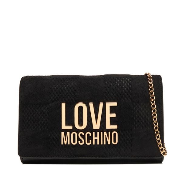 Torebka LOVE MOSCHINO. Czarne torebki klasyczne damskie Love Moschino, bez wzorów, wizytowe, bez kołnierzyka, bez ramiączek. Za 379.99 zł.