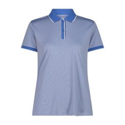 Damska koszulka polo CMP. Niebieskie bluzki damskie CMP, bez wzorów, bez kołnierzyka, bez ramiączek. Za 195.15 zł.