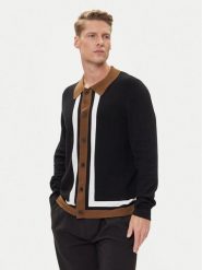 HUGO Kardigan Splon 50543770 Czarny Relaxed Fit. Czarne kardigany męskie Hugo, m, bez wzorów, z syntetyku, bez kołnierzyka. Za 589.99 zł.