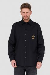 DOLCE & GABBANA Czarna koszula. Czarne koszule męskie Dolce and Gabbana, m, bez wzorów, bez kołnierzyka, bez ramiączek. W wyprzedaży za 1,899.99 zł.