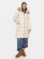 Geox Płaszcz zimowy Backsie W4628H T2843 F1723 Beżowy Regular Fit. Brązowe płaszcze damskie Geox, na zimę, bez wzorów, z syntetyku. Za 989.99 zł.