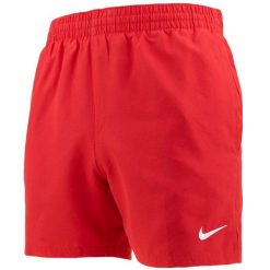 Spodenki kąpielowe męskie NIKE Essential 5, regular fit, czerwone. Czerwone kąpielówki męskie Nike, m, bez wzorów, z materiału, do pływania. Za 121.99 zł.