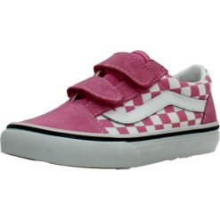 Buty VANS OLD SKOOL V CHECKERBOA Rose. Czerwone obuwie treningowe damskie Vans, na fitness i siłownię, Vans Old Skool. Za 204.99 zł.