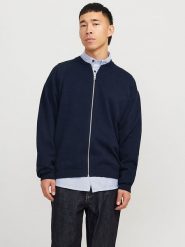 Jack & Jones Kardigan "Calvin" w kolorze granatowym rozmiar: M. Niebieskie kardigany męskie Jack & Jones, m, bez wzorów, z bawełny, bez kołnierzyka. Za 113.99 zł.