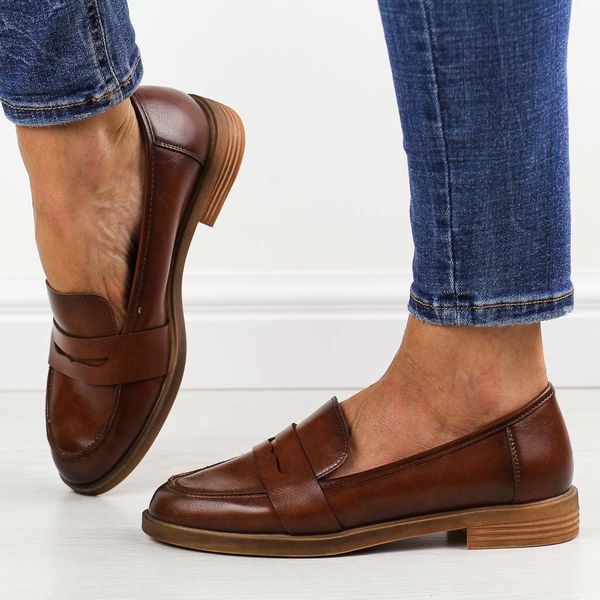 Brązowe mokasyny damskie Potocki 12442. Brązowe mokasyny damskie POTOCKI, ze skóry. Za 169.00 zł.