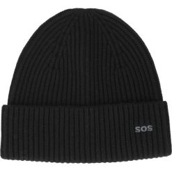 Wełniana czapka SOS Girdwood. Czarne czapki zimowe damskie SOS, z wełny. Za 243.00 zł.