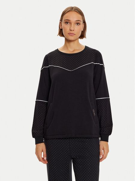 Liu Jo Bluza TF4270 FS576 Czarny Regular Fit. Czarne bluzy bez kaptura damskie Liu Jo, m, z wiskozy. Za 309.99 zł.