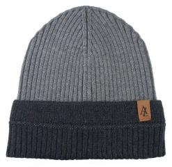 Jesienno-Zimowa Czapka (beanie) – Alties - Popiel z Grafitem. Szare czapki męskie Alties, na zimę, bez wzorów, z dzianiny, sportowe. Za 59.00 zł.