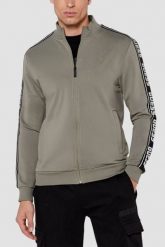 GUESS Zielona męska bluza z lampasami New Arlo, Rozmiar XL. Zielone bluzy bez kaptura męskie Guess, l. W wyprzedaży za 304.99 zł.