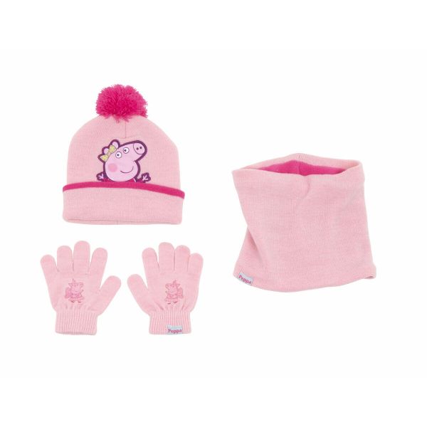 Czapka, Rękawiczki i Komin Peppa Pig Cosy corner. Czerwone rękawiczki dziecięce peppa pig, bez ramiączek. Za 100.60 zł.