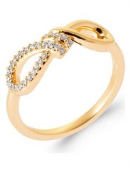 L'Atélier Précieux Pozłacany pierścionek z cyrkoniami rozmiar: 56. Żółte pierścionki damskie L'Atélier Précieux, z cyrkonią, pozłacane. Za 86.99 zł.