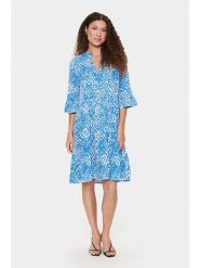 SAINT TROPEZ Sukienka w kolorze niebieskim rozmiar: XXL. Niebieskie sukienki damskie Saint Tropez, xxl, bez wzorów, z wiskozy, bez kołnierzyka, bez ramiączek, midi, rozkloszowane. Za 104.99 zł.