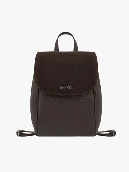 Brązowy skórzany plecak. Brązowe plecaki damskie Brawo sp. z o.o., bez wzorów, ze skóry, eleganckie. Za 399.99 zł.