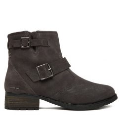 Botki Josef Seibel. Szare botki damskie Josef Seibel, bez obcasa, na słupku, bez zapięcia. Za 429.99 zł.
