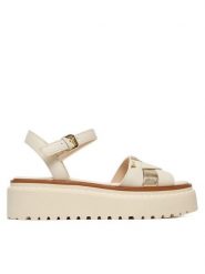 Liu Jo Sandały Bessie 01 SA6159 PX026 Biały. Białe sandały damskie Liu Jo, bez wzorów, ze skóry, bez obcasa, na koturnie. Za 559.99 zł.