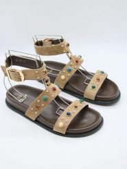 Bellucci Sandały w kolorze beżowym rozmiar: 37. Brązowe sandały damskie Bellucci, bez wzorów, bez obcasa. Za 86.99 zł.