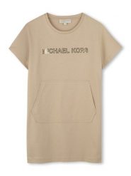Michael Kors Sukienka codzienna R30353 S Beżowy Regular Fit. Brązowe sukienki dziewczęce Michael Kors, bez wzorów, z bawełny, bez ramiączek. Za 349.99 zł.