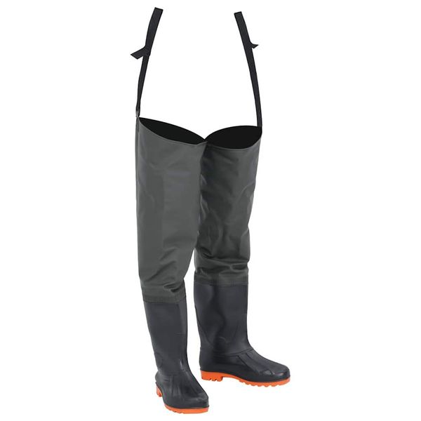 Buty wędkarskie VidaXL rozmiar 42 ciemnozielone. Zielone buty trekkingowe męskie vidaXL, bez zapięcia, outdoorowe. Za 310.95 zł.