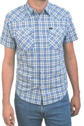 LEE MĘSKA KOSZULA SS WESTERN SHIRT DEEP INDIGO L640IDPS. Niebieskie koszule męskie Lee, l, bez wzorów, bez kołnierzyka, bez ramiączek. Za 269.99 zł.