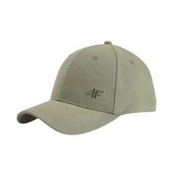 Czapka z daszkiem 4F. Zielone czapki męskie 4f, bez wzorów, z bawełny, klasyczne. Za 53.99 zł.