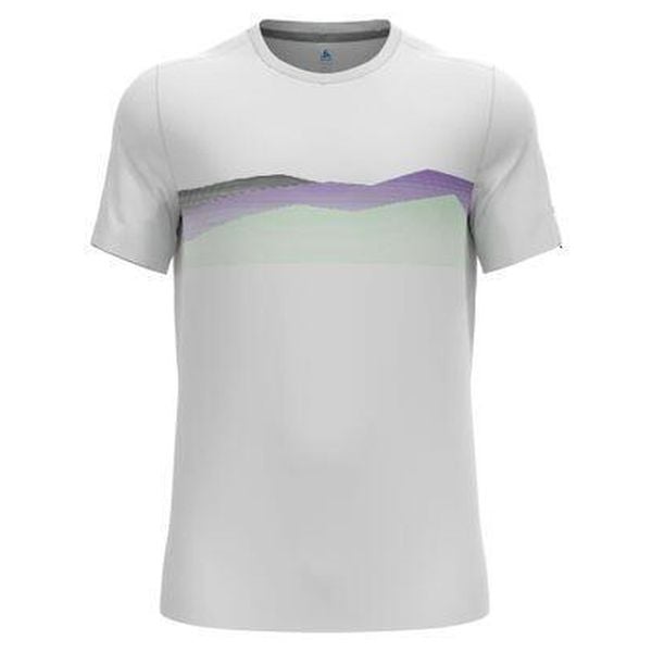 Koszulka męska z krótkim rękawem Odlo F-DRY RIDGELINE T-shirt. Białe t-shirty męskie Odlo, m, bez wzorów, bez kołnierzyka. Za 332.09 zł.