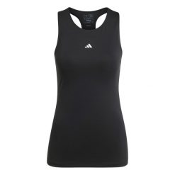 Damski tank top adidas Techfit Racerback. Czarne topy sportowe damskie Adidas, xl, bez wzorów, z materiału, bez ramiączek. Za 174.65 zł.
