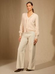 Perfect Cashmere Kaszmirowy sweter "Noty" w kolorze kremowym rozmiar: M. Brązowe swetry klasyczne damskie Perfect Cashmere, m, z kaszmiru, bez kołnierzyka. Za 413.99 zł.