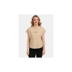 Damska bawełniany t-shirt Kilpi NELLIM-W. Brązowe t-shirty damskie Kilpi, bez wzorów, z bawełny, bez kołnierzyka. Za 138.03 zł.