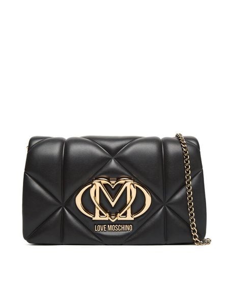 LOVE MOSCHINO Torebka JC4043PP0NLC0000 Czarny. Czarne torebki wieczorowe Love Moschino, bez wzorów, ze skóry, wizytowe, bez kołnierzyka, bez ramiączek. Za 539.99 zł.